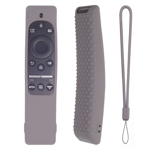 Parseley 삼성 스마트 TV 리모컨 BN59 호환 실리콘 커버 케이스 파손 소음 방지, 그레이