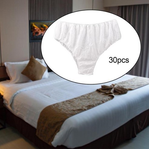 조정식 편한 부직포 언더팬츠 살롱 여행에 편리한 30 개, [03] WHITE, 30개
