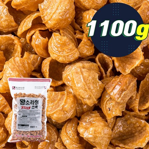 에코푸드 왕소라형스낵 1.1kg 대용량 벌크 편의점과자 선물 여행용 무인가게, 1개