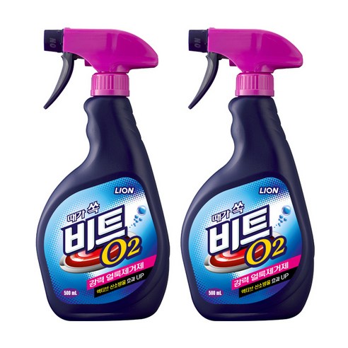 비트 O2 강력 얼룩제거제, 2개, 500ml