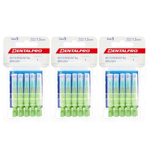 덴탈프로 치간칫솔 5 1.5mm, 15개입, 12개