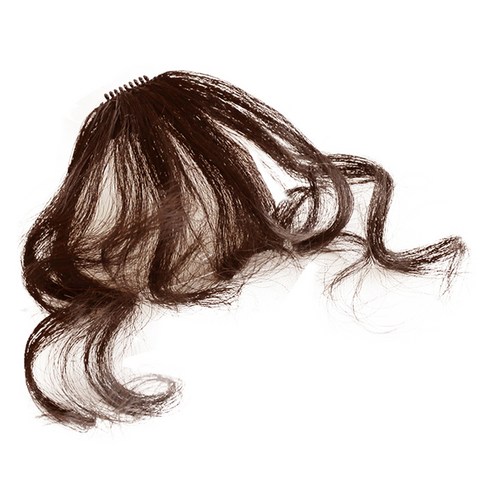 하이유니 웨이브 앞머리 헤어피스, 라이트브라운, 1개