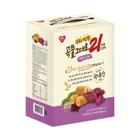 곡물그대로21 구워만든 자색고구마 과자, 900g, 1개