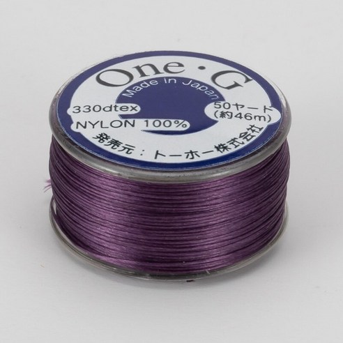 TOHO One-G 비딩 스레드 100% 오리지널 Made In Japan 330Dtex 46Meters/Roll 바늘 작업용 나일론 스레드, PT-11, 하나