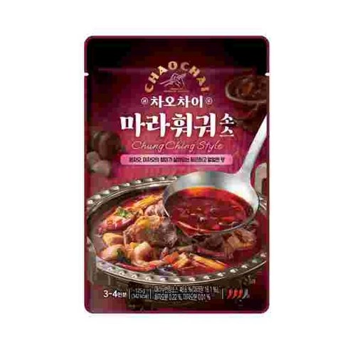 차오차이 마라 훠궈 소스 125g (3-4인분) 3개, 375g, 1세트