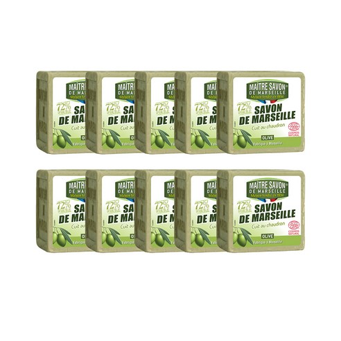 매터사봉 프랑스 마르세유 올리브 천연 비누, 300g, 10개