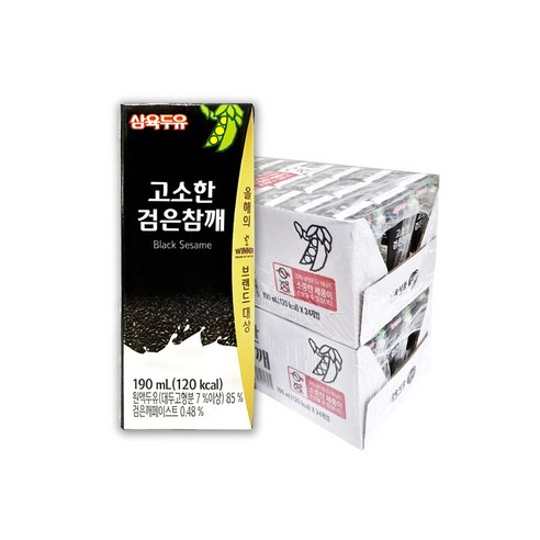 삼육두유 고소한 검은참깨, 190ml, 72개