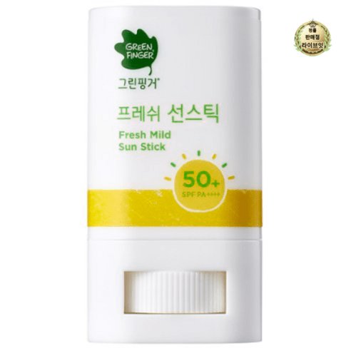 그린핑거 프레쉬 마일드 선스틱 SPF50+ PA++++, 15g, 3개