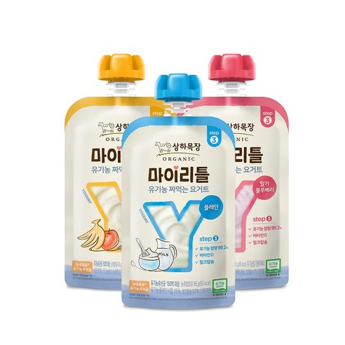 상하목장 마이리틀 3가지맛 혼합세트(플레인+딸기&블루베리+사과&바나나 각 3개) (총 9개)_냉장, 상하목장 마이리틀 3가지맛 혼합세트