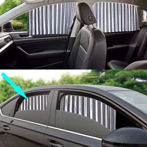 자동차 그늘 사이드 윈도우 Sun Shade 커튼-현대 그랜드 산타페 IX45 GENESIS EQUUS AZERA 2013, 09 Back black 2pcs