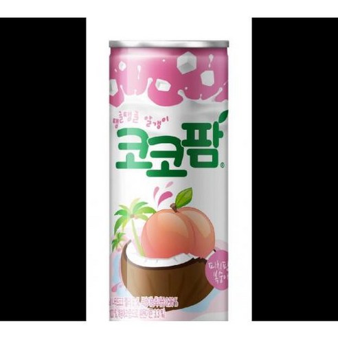 코코팜 피치핑크 복숭아, 340ml, 24개
