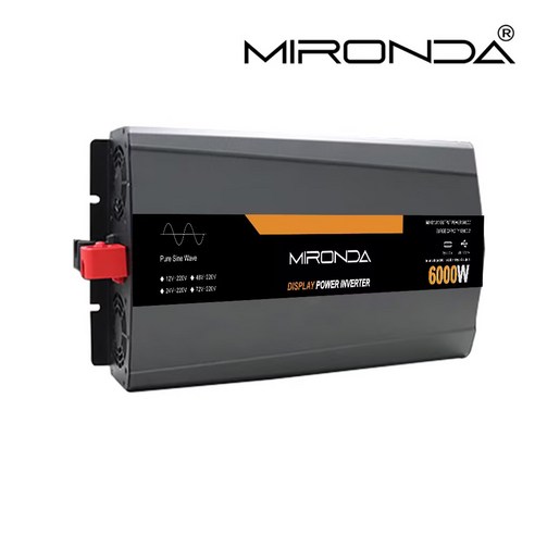 MIRONDA 순수 사인파 차량용 전력 인버터 캠핑카 용 전압 변환기 한국 KC 승인 60Hz 12V / 24V 220V MTS 용량 6000W, 1개, 용량 6000W 전압48V x 1개