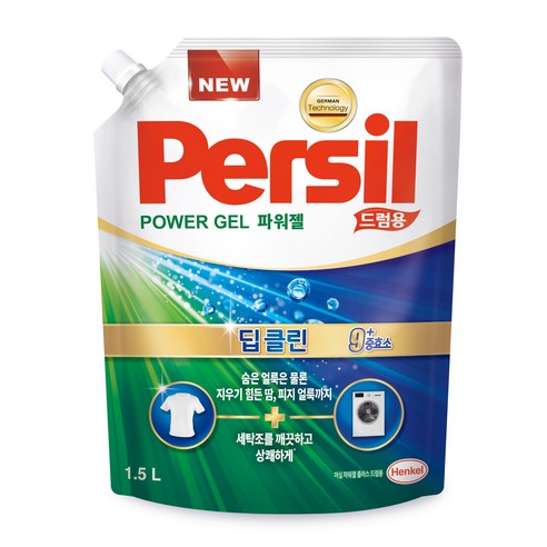 퍼실 파워젤 플러스 드럼용 리필, 1.5L, 1개