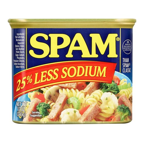 Spam 25% 레스 소듐, 340g, 1개