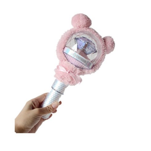 응원봉 덕조이 커버 데기 투바투 스웨터 동물 세븐틴 옷 스타일 브 라이트 호환 스팟 모자 꾸미기 txt 지원 방탄 굿즈 모아봉, 흰 토끼 핑크 귀