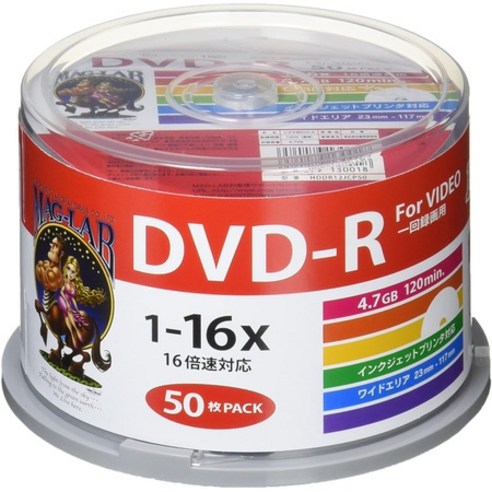일본직발송 2. MAG-LAB HI-DISC 녹화용 DVD-R HDDR12JCP50 (CPRM 대응16배속50장) B005ZSGQ5A, 상세 설명 참조0