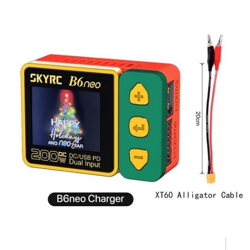랜딩 SkyRC B6neo 크리스마스 트리 특별 버전 스마트 충전기 DC 200W PD 80W 배터리 밸런스 SK-100198 B6 neo, [01] Xmas, 01 Xmas_01 CHINA