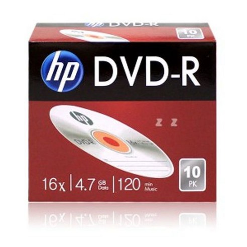HP 공디스크 DVD-R 케이스 16X4.7GB 10P 컴퓨터 CD moi*3985gw