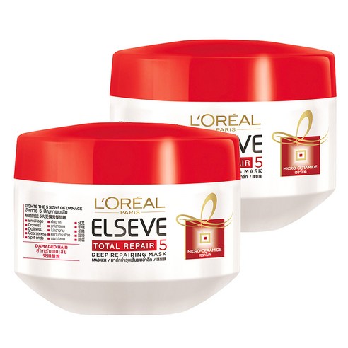 로레알파리 토탈 리페어 5 리페어링 헤어마스크, 200ml, 3개