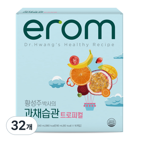 이롬 황성주박사의 과채습관 트로피컬 음료, 190ml, 16개