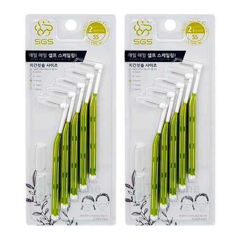 SGS 어금니용 치간칫솔 0.9mm, 5개입, 2개