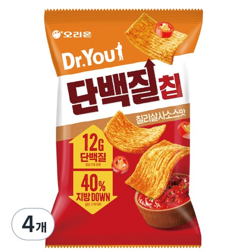 오리온 닥터유 단백질칩 칠리살사맛, 27개, 60g
