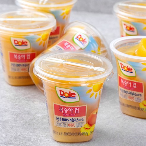Dole 후룻컵 복숭아컵, 198g, 12개