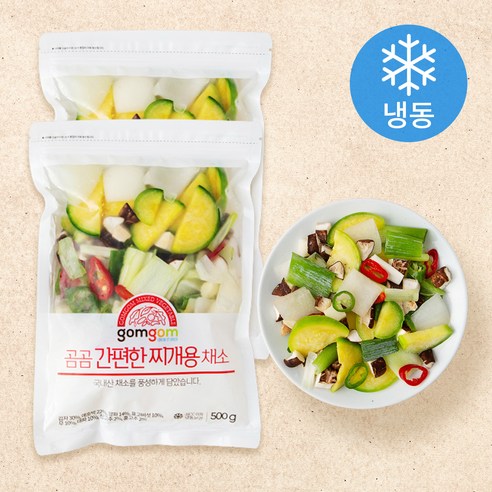 곰곰 간편한 찌개용 채소, 500g, 1봉