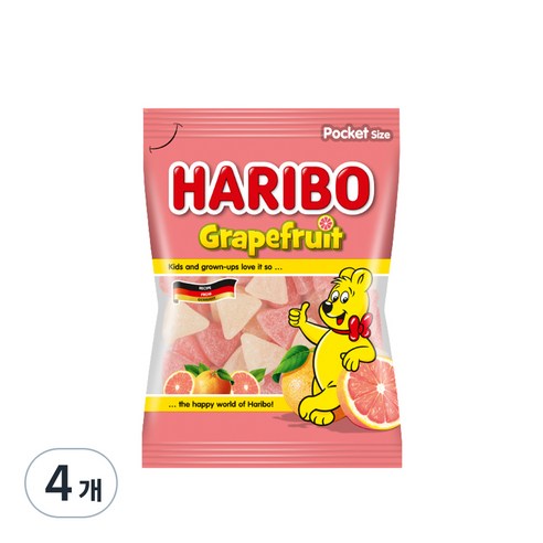 하리보 그레이프 프루트 젤리, 100g, 3개