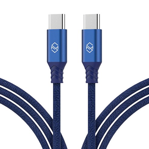 신지모루 USB-C 타입 더치 패브릭 케이블, 1m, 블랙, 2개입