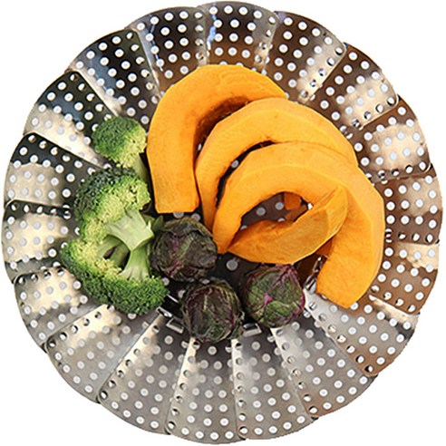 하우니 스텐레스 찜기, 1개, 대형( 접었을 때 17.5cm x 펼쳤을 때 29cm x 높이 11.5cm)