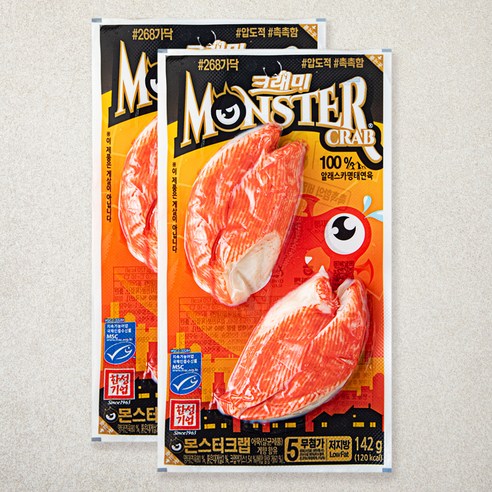 크래미 몬스터크랩 맛살, 142g, 18개