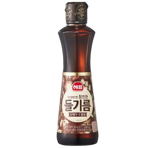해표 참진한 들기름, 320ml, 4개