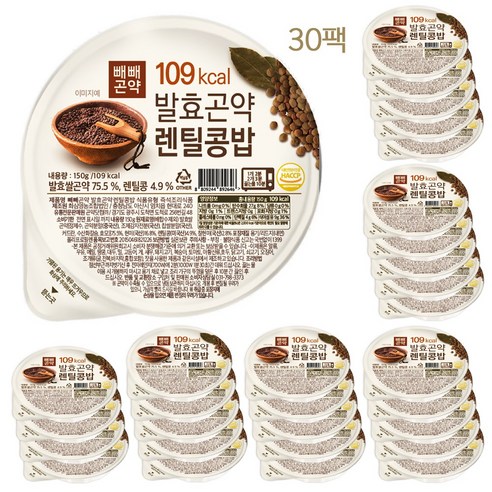 빼빼곤약 109kcal 발효곤약렌틸콩밥 10팩, 150g, 10개
