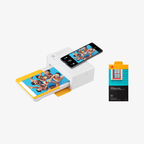 코닥 도크 플러스 포토프린터 옐로우 + 카트리지 80p, PD460