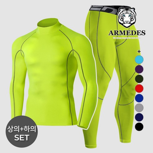아르메데스 남성용 사계절 크로스핏 터틀상의 + 9부 바지 상하의세트 ID10511061