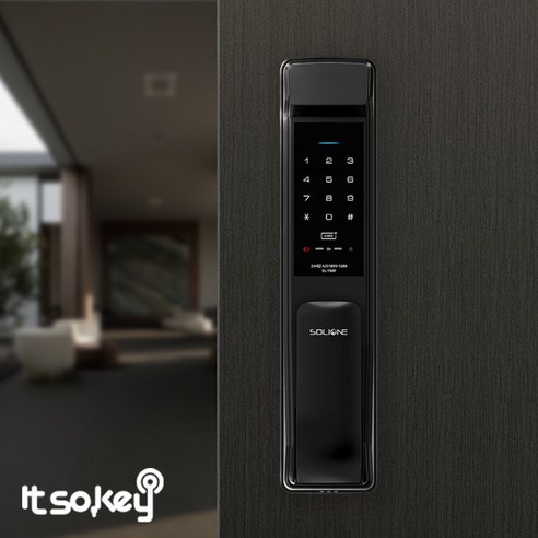 스마트공간 IoT 도어락 푸시풀 잇소키 - WiFi모듈 디지털 도어록 카드 지문 펜션 무인 숙박, 비지문형