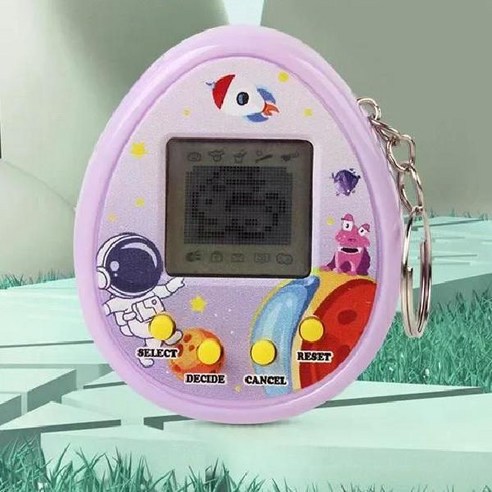 가상 사이버 디지털 애완 동물 장난감 재미있는 놀이 전자 다마고치 90S 향수 168 1 개, (Pink cabin shape)