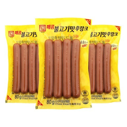 한성 매콤 불고기맛 후랑크 80g x 20 (한박스) / 핫바 편의점 - 추천