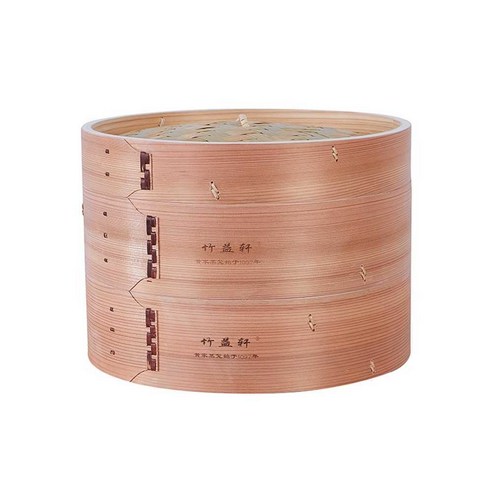대나무 알루미늄 찜기 21-30cm 찜 요리용 만두 딤섬, 28CM (깊은 알루미늄 가장자리) (우리 3개와 덮개