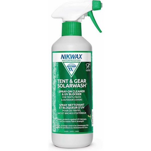 Nikwax Tent & Gear Solar Wash 청소 방수 및 UV 프로텍터 청소 유지 관리 실외 기어 레인 플라이 캔버스 커버 방수포 백팩 액세서리의
