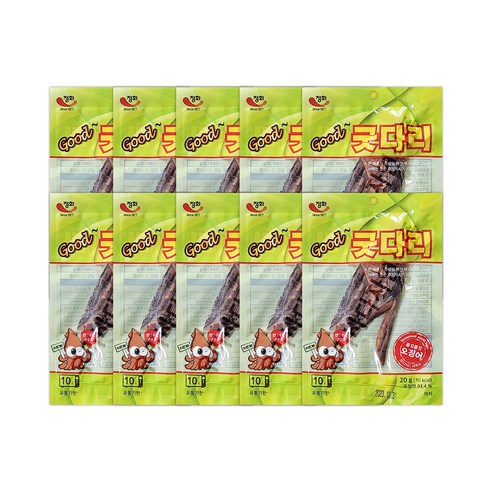 정화식품 오징어 굿다리 20g 10봉, 10개