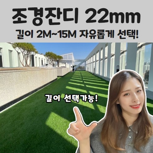 매트하우스 조경 인조잔디 22mm 폭 2M x 길이 3M, 1개