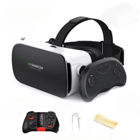 가상현실 스마트글라스 VR 3D게임 안경, A 고화질 나노 코팅 8세대 + 오리지널 핸들 패키지
