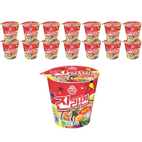 오뚜기 진라면 매운맛 컵 65g, 12개