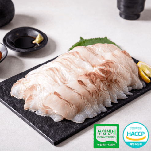 (배내피쉬 프리미엄) 무항생제 광어회, 1개, 400g