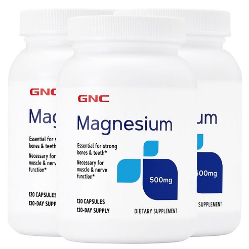 지앤씨 마그네슘 500mg 120캡슐 x3, 120정, 3개
