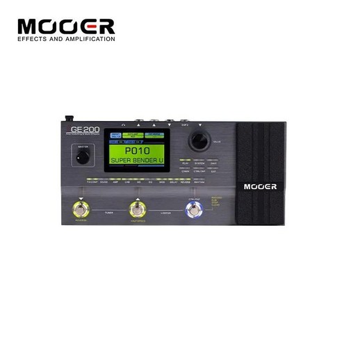 MOOER GE200 앰프 모델링 멀티 이펙트 페달 프로세서 디지털 기타 이펙트 페달 55 앰프 모델 9 이펙트 모듈 52s 루퍼