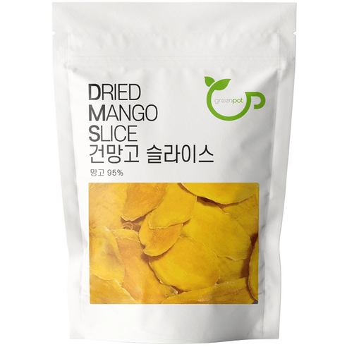 건조 망고 95% 촉촉한 건망고 말랭이 400g, 2개