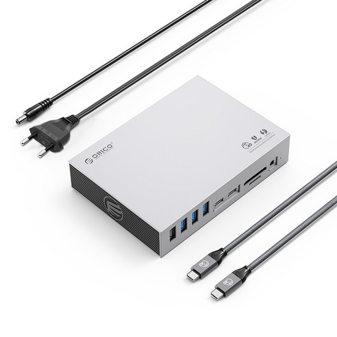 오리코 썬더볼트 3 독 15 in 1 도킹스테이션 HDMI USB SD카드 C타입 전원포트 TB3-15T, 은색